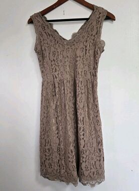 Soieblu Blouse Womens M Dress Brown Festival Floral Whimisigoth Sheer Granola